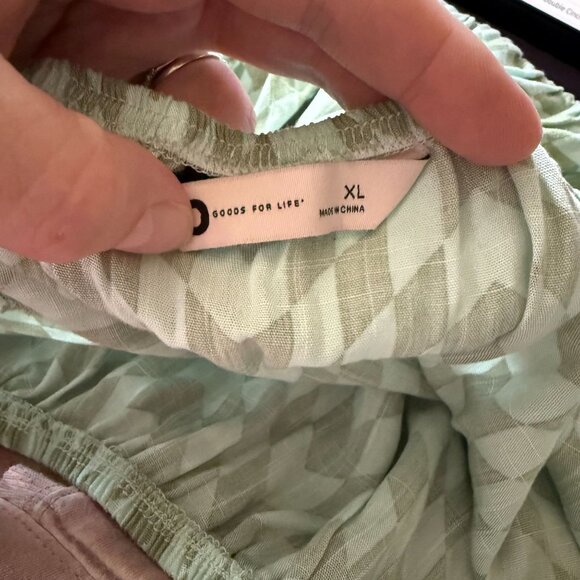 SO Womens Green Checkered Ruffle Double Cinched Waist Top XL Peasant Cottagecore - Picture 11 of 13